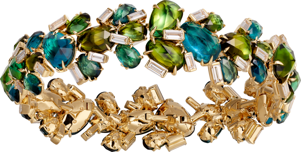 Cactus de Cartier braceletYellow gold, tourmalines, diamonds