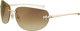 Panthère de Cartier sunglasses Smooth golden-finish metal, graduated brown lenses