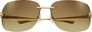 Panthère de Cartier sunglasses Smooth golden-finish metal, graduated brown lenses