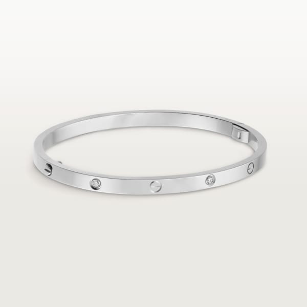 Love bracelet, small model, 6 diamonds White gold, diamonds