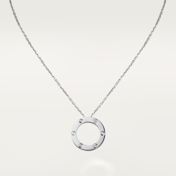 Love necklace, 3 diamonds White gold, diamonds