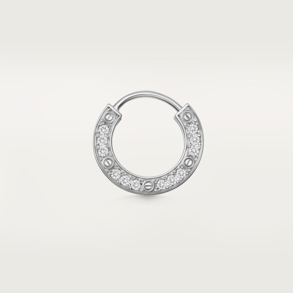 Love single earring White gold, diamond