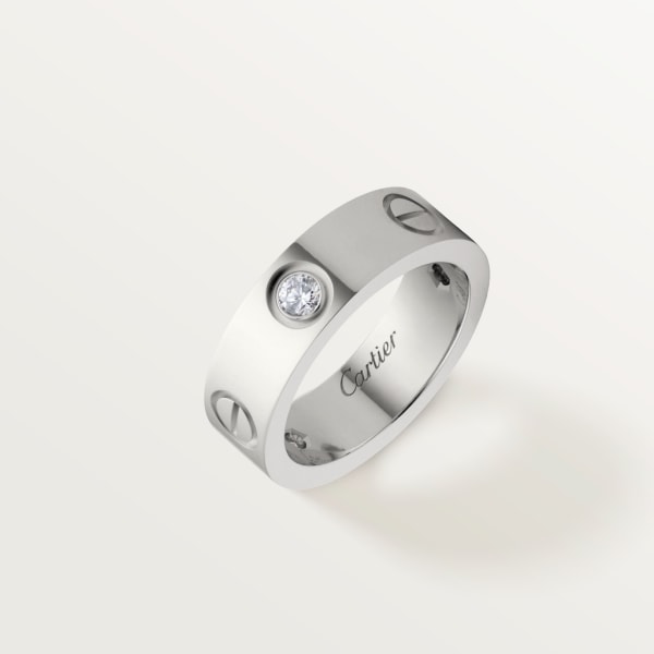 Love ring, 3 diamonds White gold, diamonds