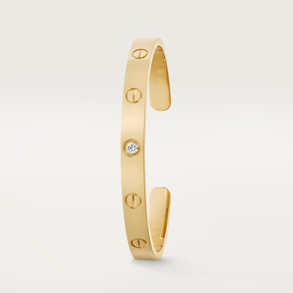 Love bracelet, 1 diamond Yellow gold, diamond