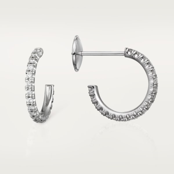 Etincelle de Cartier耳环，小号款 白金，钻石
