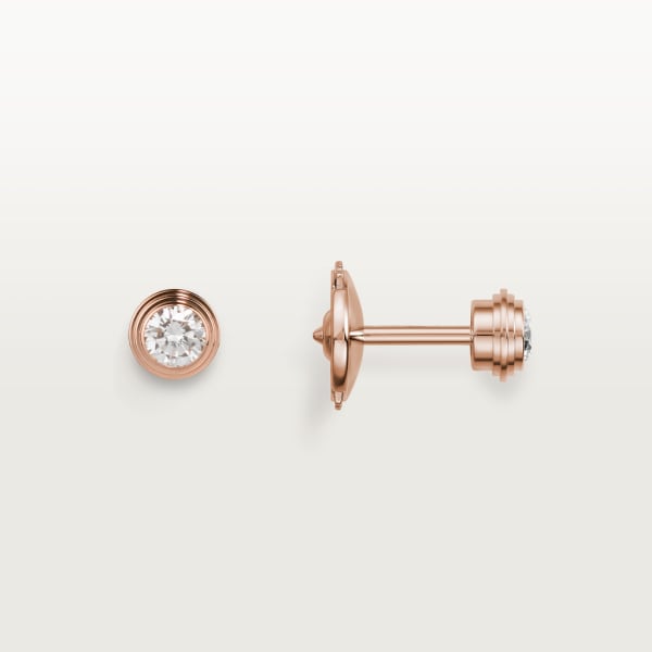 Cartier d'Amour earrings, medium model Rose gold, diamonds