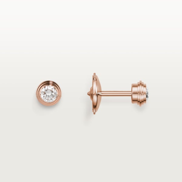 Cartier d'Amour 耳环，中号款 玫瑰金，钻石