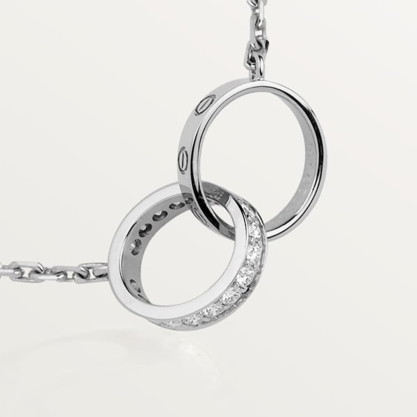 Love necklace, diamonds White gold, diamonds