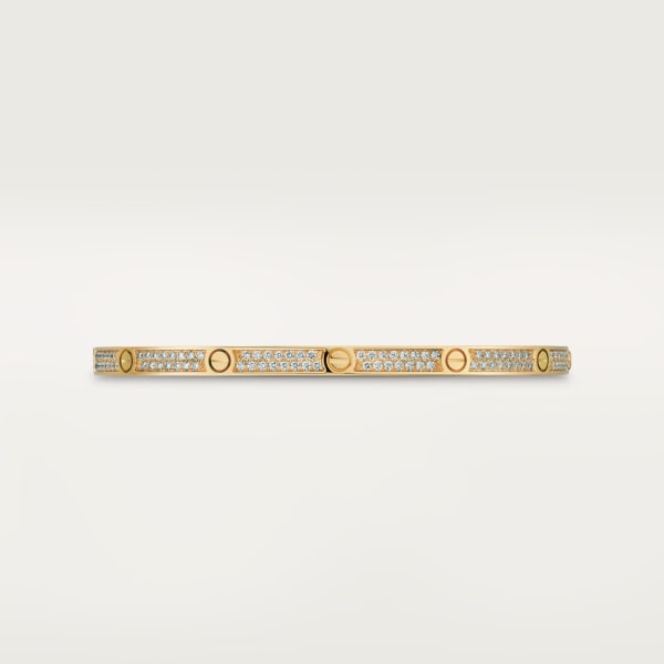 Love bracelet, small model, paved Yellow gold, diamonds