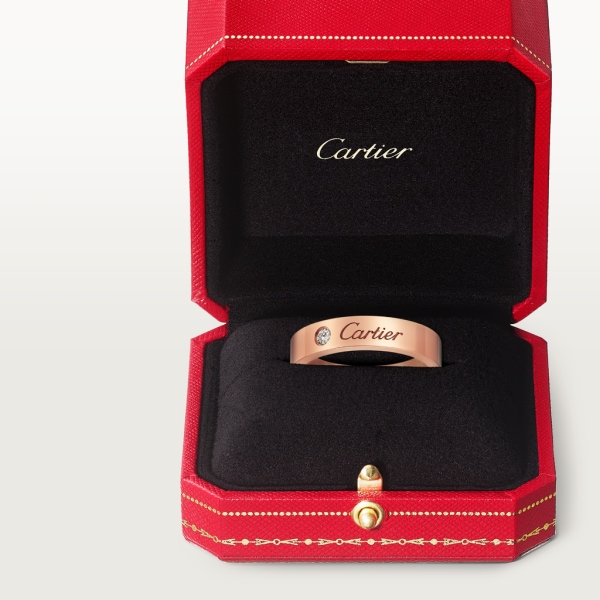C de Cartier结婚对戒 玫瑰金，钻石