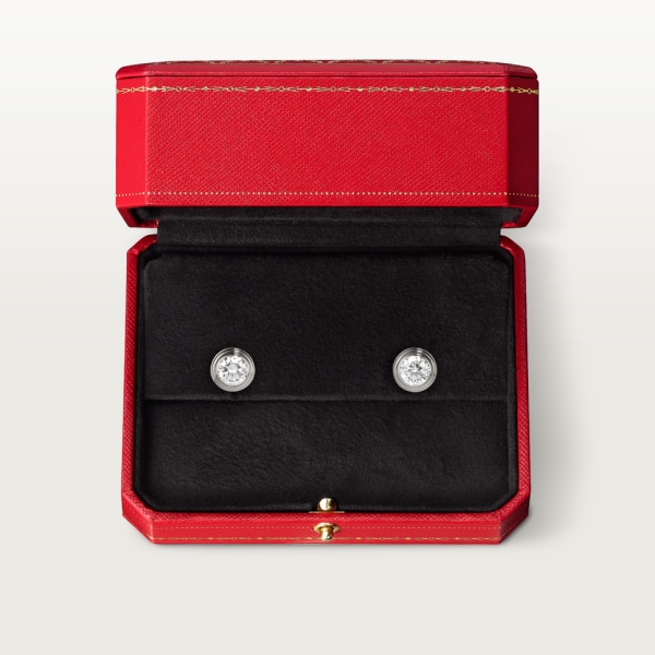 Cartier d'Amour 耳环，中号款 白金，钻石