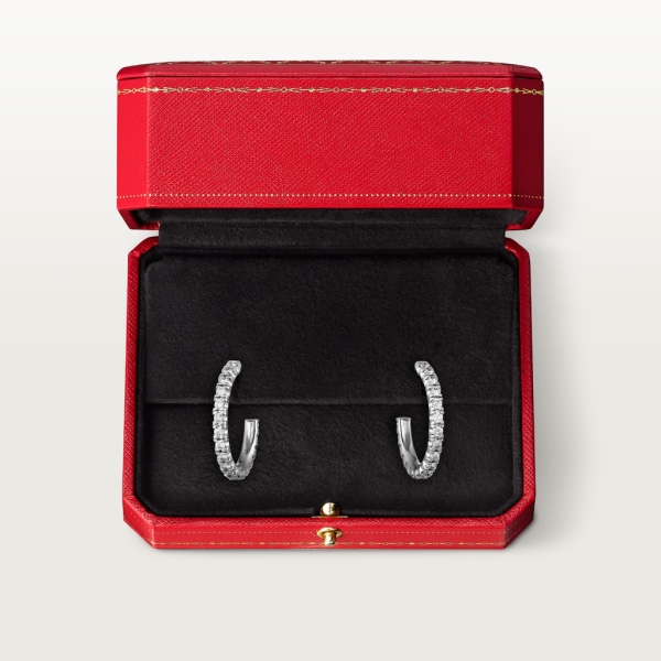 Etincelle de Cartier耳环，小号款 白金，钻石