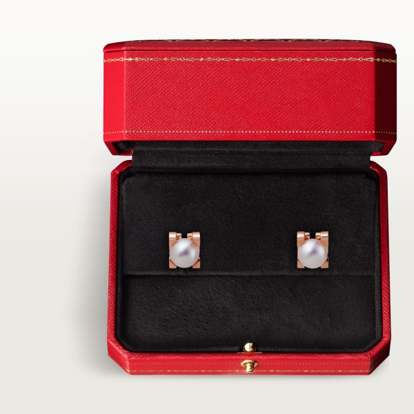 C de Cartier earrings Rose gold, pearl