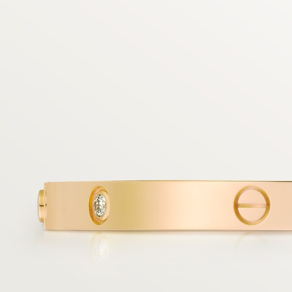 Love bracelet, small model, 6 diamonds Yellow gold, diamonds