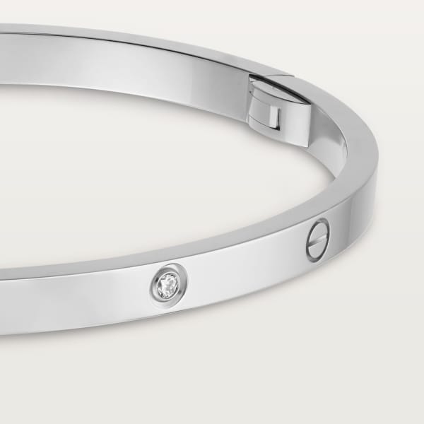 Love bracelet, small model, 6 diamonds White gold, diamonds