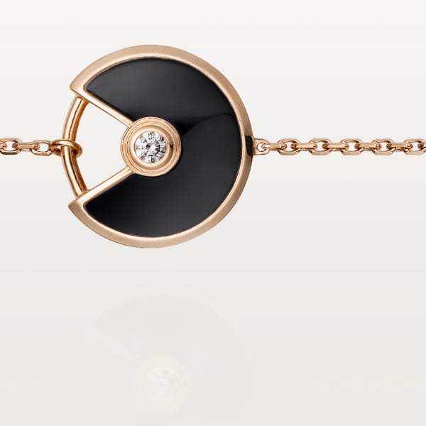 Amulette de Cartier手链，超小号款 玫瑰金，钻石，缟玛瑙
