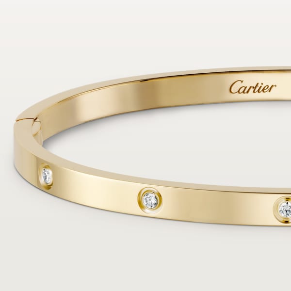 Love bracelet, small model, 10 diamonds Yellow gold, diamonds