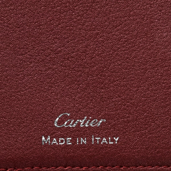 Must de Cartier 4信用卡皮夹 黑色小牛皮，精钢装饰