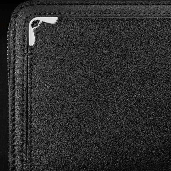 Zipped International Wallet, Must de Cartier Black calfskin, palladium finish