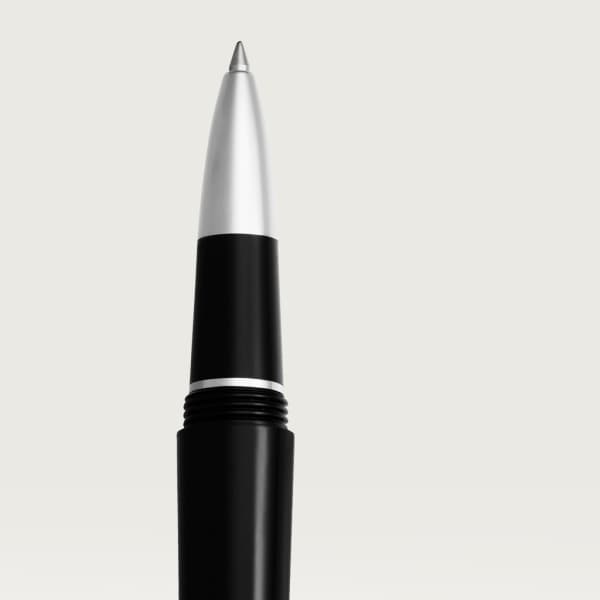 Santos-Dumont滚珠笔 Santos-Dumont圆珠笔。黑色复合材质，镀钯饰面金属配件。尺寸：134X19毫米