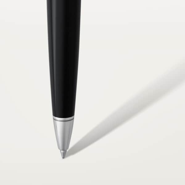 R de Cartier ballpoint pen Black composite, palladium-finish details