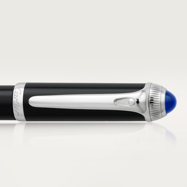 R de Cartier ballpoint pen Black composite, palladium-finish details