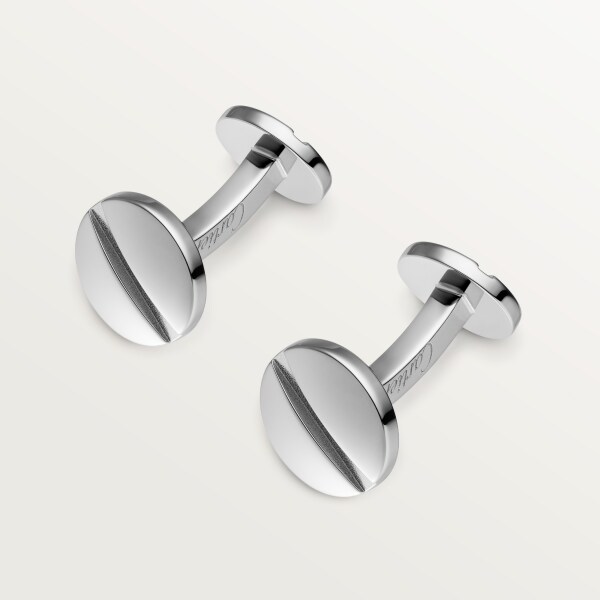 CROG000586 Santos de Cartier cufflinks Sterling silver, palladium