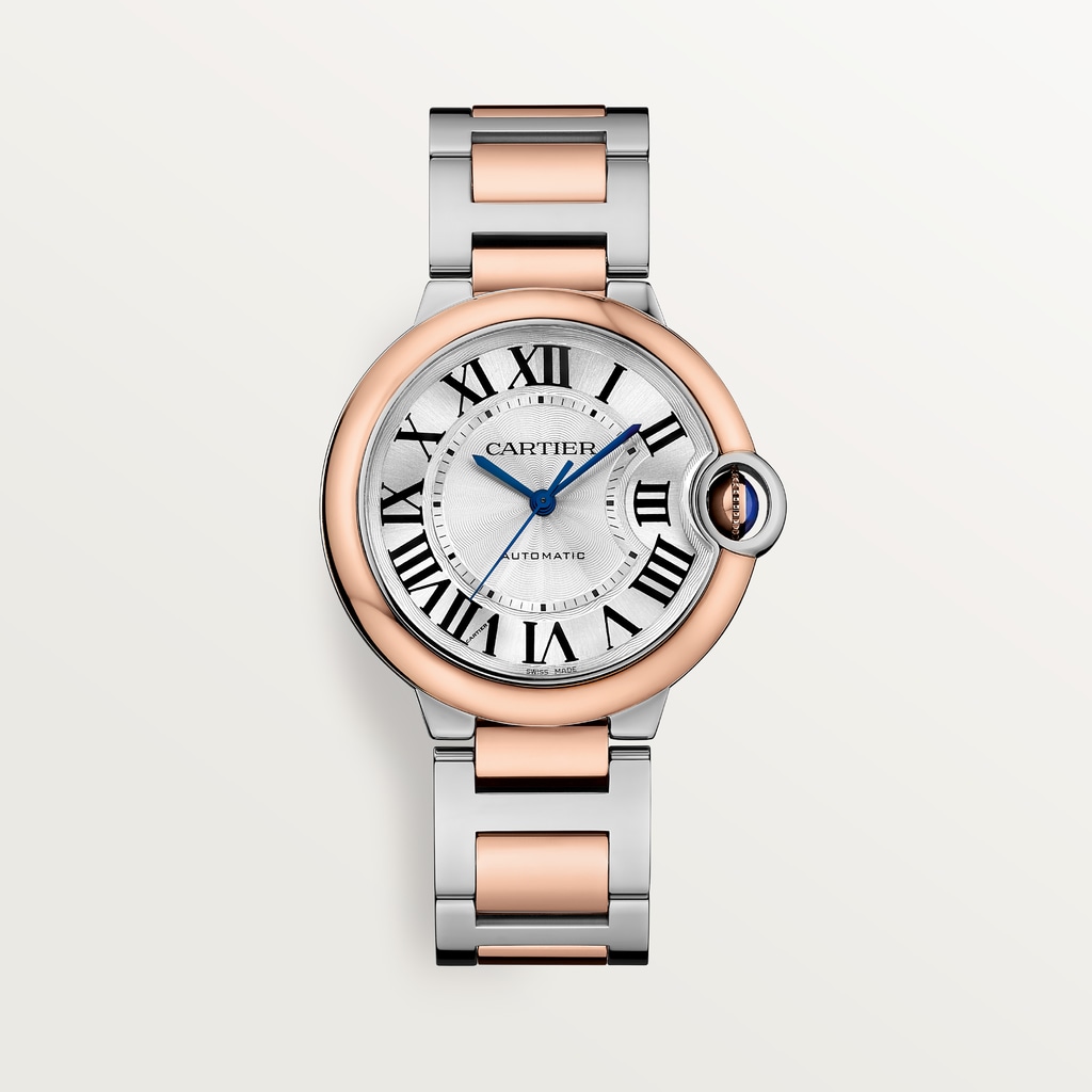 Ballon Bleu de Cartier watch36 mm, mechanical movement with automatic winding, rose gold, steel