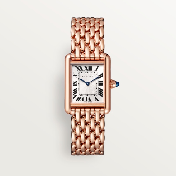 Tank Louis Cartier watch Small model, hand-wound mechanical movement, rose gold