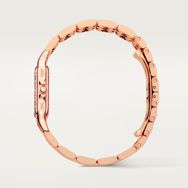 Panthère de Cartier watch Medium model, quartz movement, rose gold, diamonds