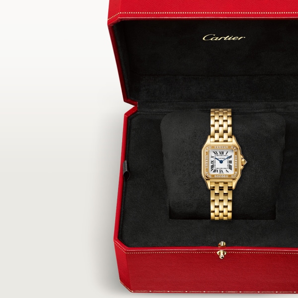 Panthère de Cartier watch Small model, quartz movement, yellow gold, diamonds