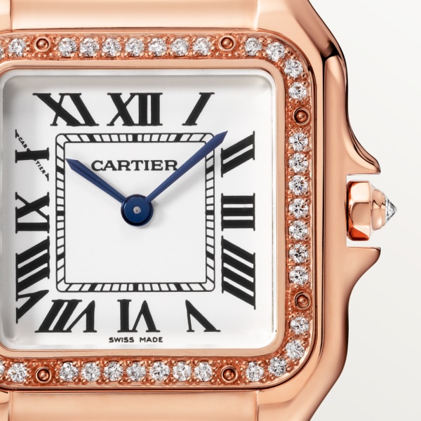 Panthère de Cartier腕表 中号表款，石英机芯，18K玫瑰金，钻石