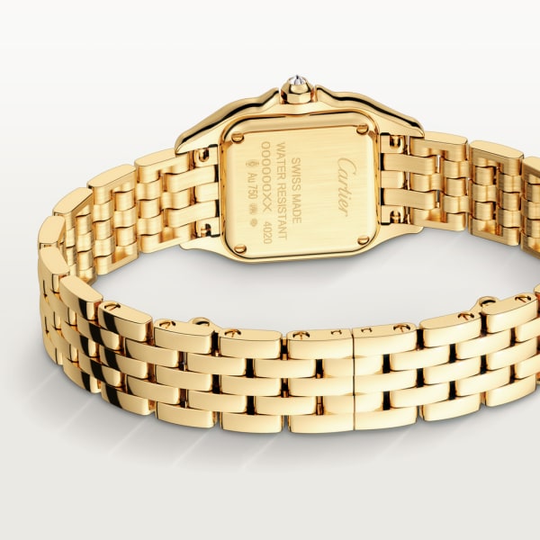 Panthère de Cartier腕表 小号表款，石英机芯，18K黄金，钻石