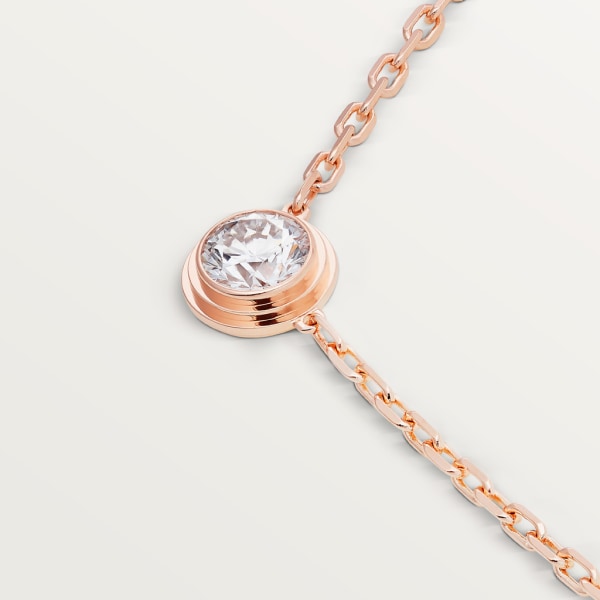 Cartier d'Amour 项链，大号款 玫瑰金，钻石