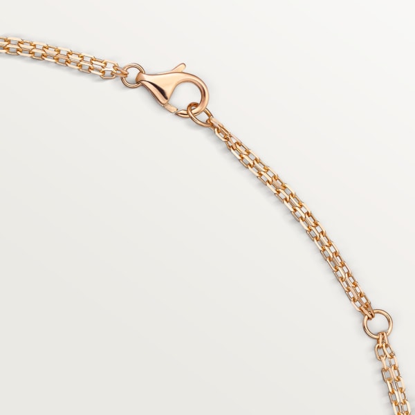 Love necklace, 2 diamonds Rose gold, diamonds.