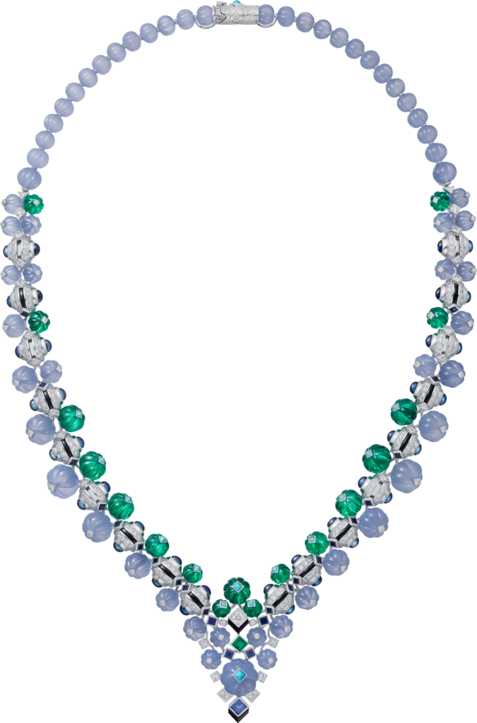 Creative系列项链白金，祖母绿，蓝玉髓，蓝宝石，缟玛瑙，绿松石，钻石