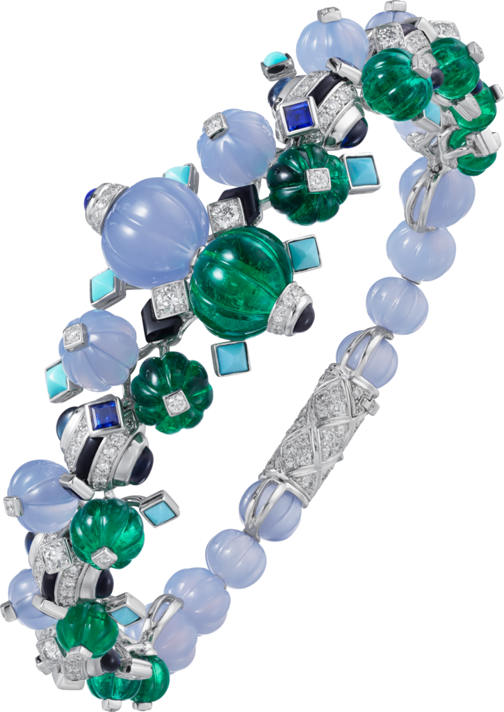 Creative系列手链白金，祖母绿，蓝玉髓，蓝宝石，缟玛瑙，绿松石，钻石