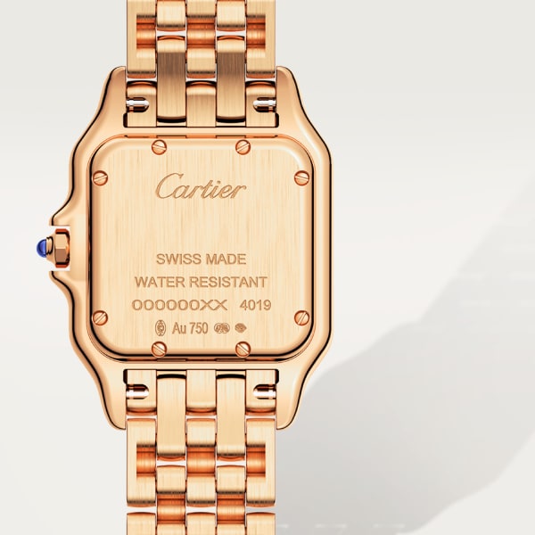 Panthère de Cartier腕表 中号表款，石英机芯，18K玫瑰金
