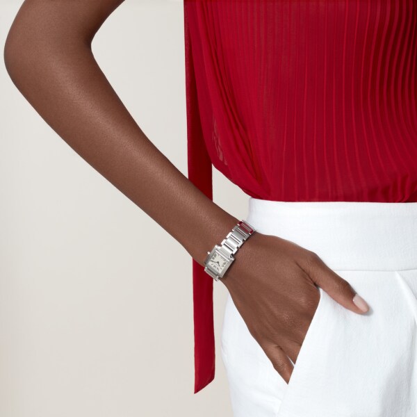 model, quartz movement, steel - Cartier