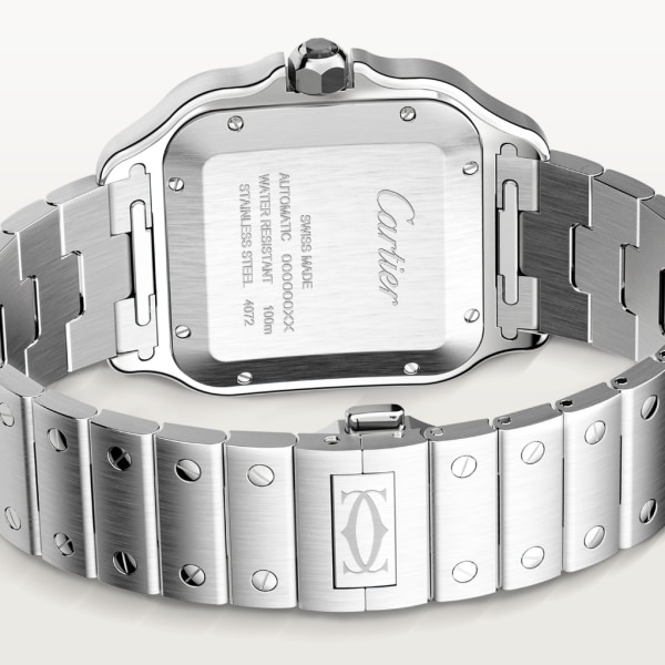 Santos de Cartier腕表 大号表款，自动机芯，精钢，ADLC碳镀层（非晶体类金刚石碳镀层），可替换式金属表链与橡胶表带