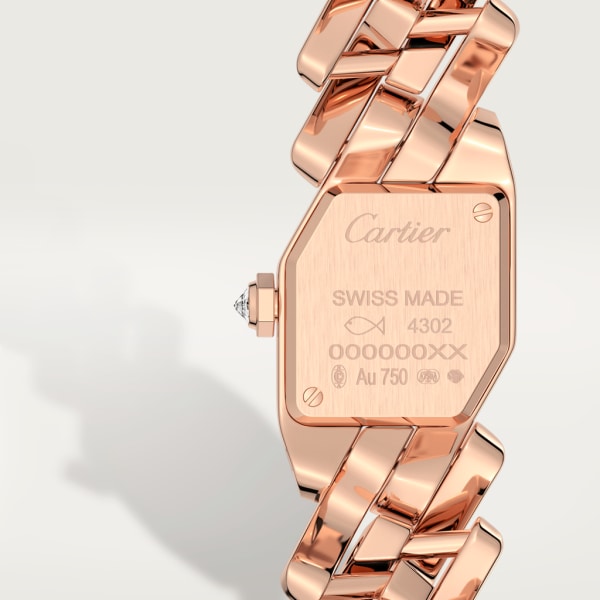 Maillon de Cartier watch Small model, quartz movement, rose gold, diamonds