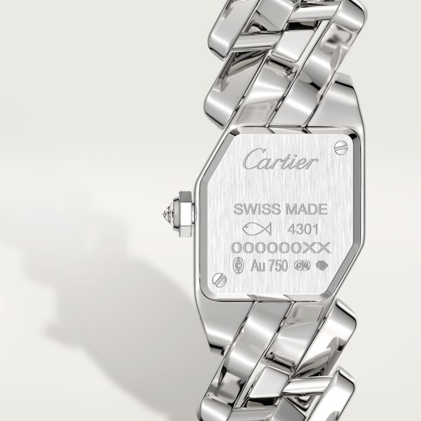 Maillon de Cartier watch Small model, quartz movement, white gold, diamonds