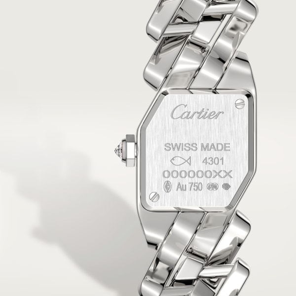 Maillon de Cartier腕表 小号表款，石英机芯，18K白金，钻石