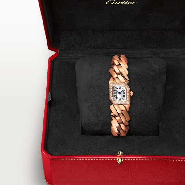 Maillon de Cartier腕表 小号表款，石英机芯，18K玫瑰金，钻石