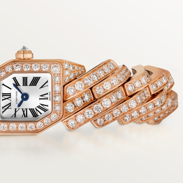 Maillon de Cartier watch Small model, quartz movement, rose gold, diamonds