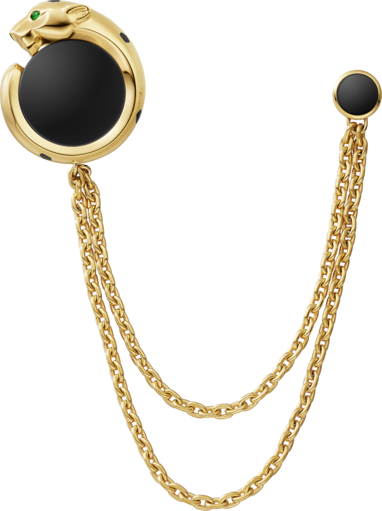Panthère de Cartier卡地亚猎豹系列口袋珠宝黄金，缟玛瑙，沙弗莱石和黑漆