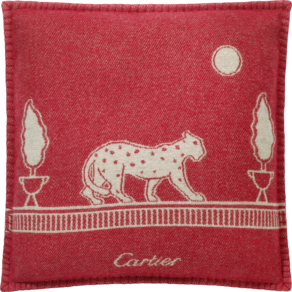 Panthère de Cartier靠枕美利奴羊毛与羊绒