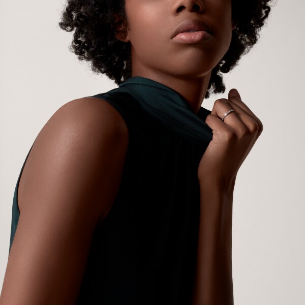 Cartier d'Amour wedding ring, 2.3 mm width, paved  Platinum, diamonds