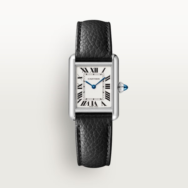 Tank Must de Cartier-horloge Small model, quartz movement, steel, leather