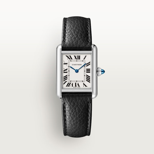 Tank Must de Cartier watch Small model, quartz movement, steel, leather